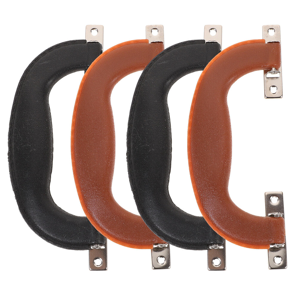 4Pcs Plastic Handle For Cabinet Wardrobe Suitcase Brown Black 3301584172655