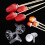 chocolate wrapper holder with truffle wrappers and bamboo sticks 6