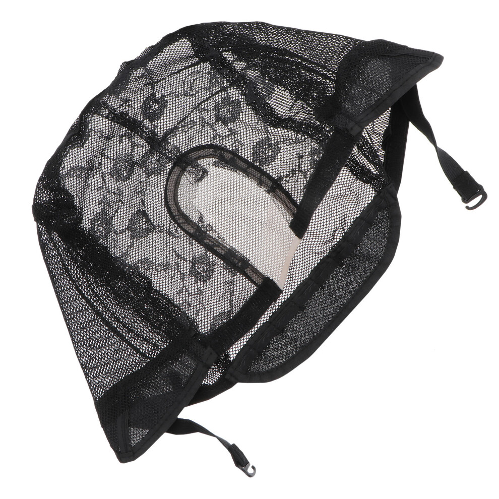 Totority Black Wig Cap Middle U Design Lightweight Adjustable Weaving Net