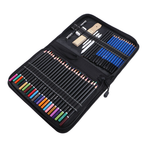 95 pcs colored pencil sketch set with sharpener and extender 2