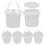 6 pcs 1000ml beverage buckets with lid and handle for storage 7