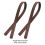 2pcs 60cm reddish brown pu strap replacement for women 2