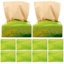 10 packs bamboo pulp paper napkins for outdoor use, light yellow