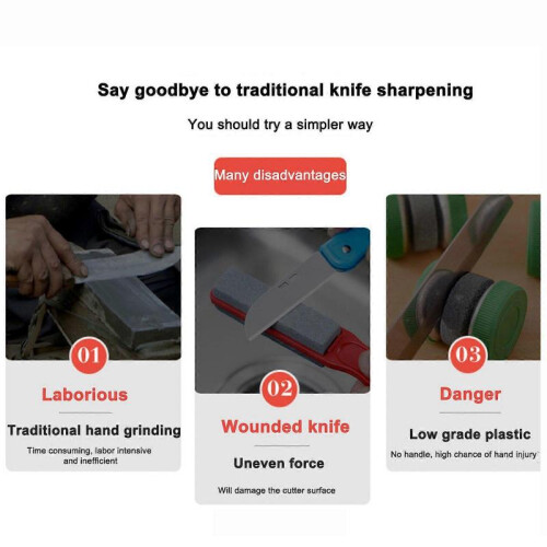 Knife SHARPENER Professional System Ceramic Tungsten Kitchen Sharpening Tool ,100% New 2