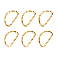 100pcs metal d ring for shoulder strap bag webbing luggage belt golden