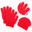 children's knitted gloves 4-12 years solid warm five finger red 11
