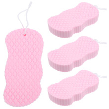 4pcs kids bathing sponges double-sided baby body scrubbers