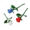 4pcs 20mm 25mm white diy crystal epoxy rose for home decor microlandscape 5