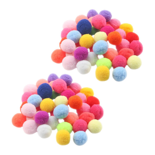 2pcs colorful fluffy ball string wall pendants for kids room decor