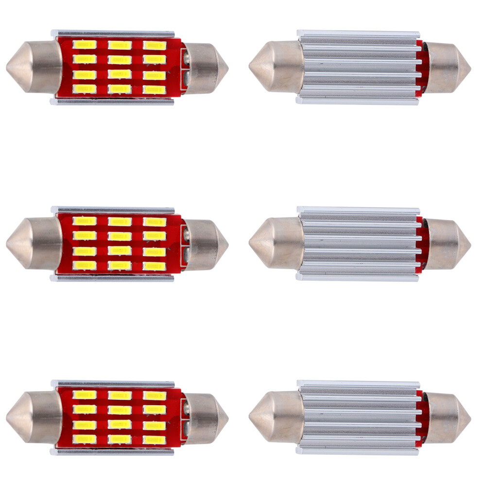 6 Pcs 39Mm Festoon Car Bulbs For License Plate Lighting 3301803581206
