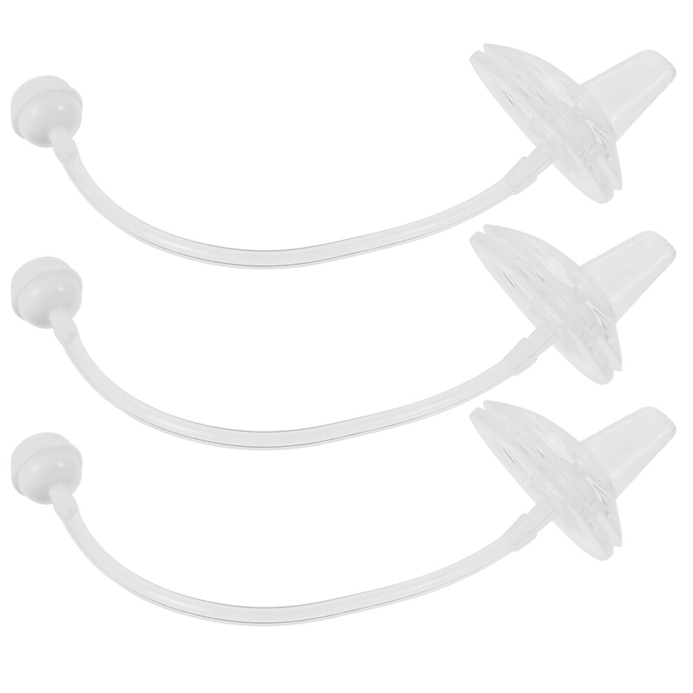 Artibetter 3Pcs Wide Caliber Silicone Baby Bottle Nipples, Transparent