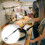 stainless steel pasta server with vacuum ergonomic handle 3