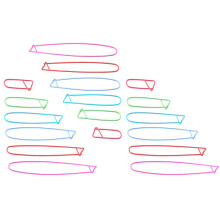 18pcs aluminum knitting stitch holders for yarn and crochet needles