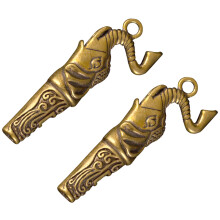 2St Mini Koperen Olifant Sleutelhanger Decor