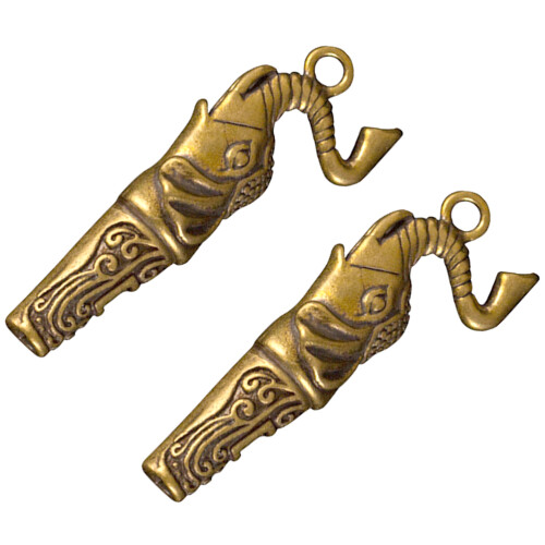 2St Mini Koperen Olifant Sleutelhanger Decor