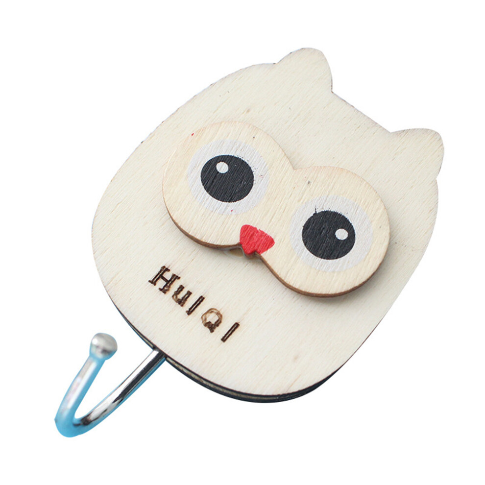 5Pcs Wooden Wall Hooks For Bathroom Kitchen, Sticky Hangers 3301803556525