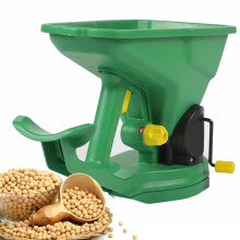 Portable Rotary Seed Spreader 1.5L Handheld Manual Dispenser 5 Gear Adjustable Lawn Garden Farm Fertilizer Distribution