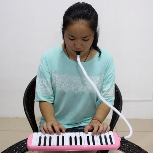 32 piano keys melodica with case for beginners, pink 1