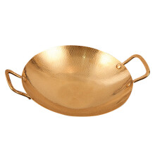 double handle wok stainless steel pot for household and camping use