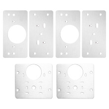 3 pairs hinge repair plates with screws for furniture shelves
