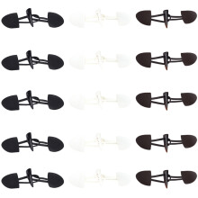 15pcs clothing hook buckles for coats black white coffee