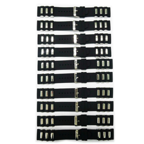 24Mm Silikon-Uhrenarmband Mit -Schließe