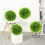 4pcs artificial grass ball hanging decor ceiling pendant 9