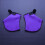 1 pair purple m webbed half finger swimming training gloves 10