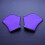 1 pair purple m webbed half finger swimming training gloves 5