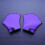 1 pair purple m webbed half finger swimming training gloves 4
