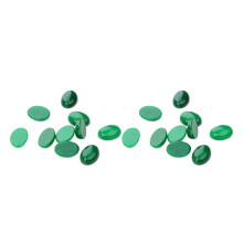 10pcs 10x14mm green oval glass stone stickers for jewelry making