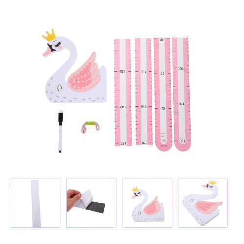 1 set 3d height measurement sticker with cartoon animal pattern 1