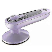 Mini Handheld Electric Iron with EU Plug, Pink Garment Steamer for Dry Clothes
