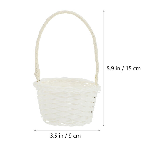 8Pcs Plastic Rattan Storage Baskets Small Handmade Handheld 2