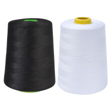 2pcs polyester sewing thread 8000 yards black white for home diy