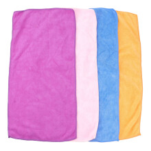 4pcs bamboo fiber towels for kids, soft and absorbent, random colors