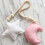 moon star wooden beads hanging decor for crib tent pink white 10