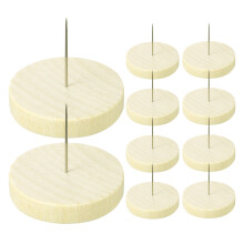 10 set needle doll stands with felt wood bases for model dolls