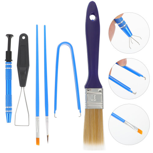 key cap puller ic chip picker lubricating pen cleaning brush set 1