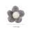Wool Felt Balls Grey 1pcs Flower Shape Diy Decorations 2