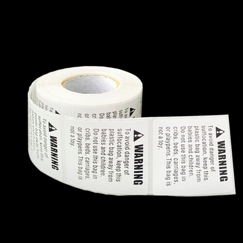 1 roll self-adhesive suffocation warning stickers for shipping 2