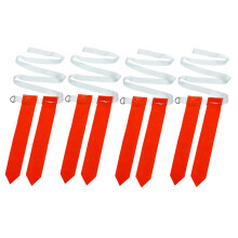 4 pcs american football waist belts with red flags for kids training