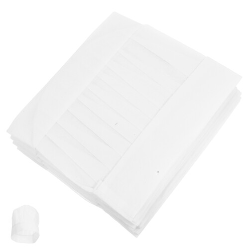 20pcs disposable chef hats for kitchen, baking, cooking – lightweight