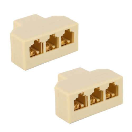 2pcs rj11 socket splitter telephone wall separator adaptor replacement 2