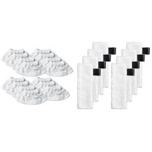 15Pcs 22X10cm Steam Cleaner Parts & 8PCS 34.5 X 12Cm Floor Cloth Brush Head Cover~12052