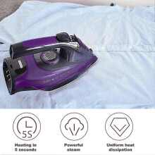 SOKANY Cordless Iron,Steam Iron 2400W,Lightweight Portable Steam-Dry Iron for Clothes,Non-Stick Soleplate Home Steam Iron,Anti-drip Iron,Steam Contro