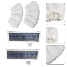2pcs Wiping Wipes with 2pcs Wiping Cloth for Karcher Easyfix SC1 SC2 SC3 SC4 SC5 Steam Engine Dry and Wet Replacement~29635
