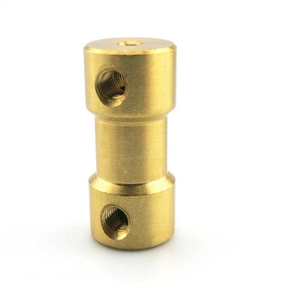 Brass Rigid Motor Shaft Coupling For 2Mm To 6Mm Shafts, 1Pcs, Brass Coupler, Bore 2Mm 2.3Mm 3Mm 3.17Mm 4Mm 5Mm 6Mm 9393856000074