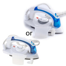 Portable Compact Size Mini Handheld Electric Baseplate Steam Iron Machine Foldable Handle Home Travel Use with 3 Gears Temperature Control US/EU Plug