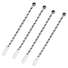 4 pcs 304 stainless steel spiral cocktail stirring sticks for drinks